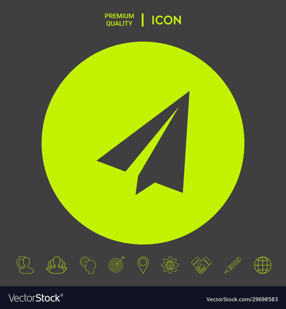 Paper airplane icon graphic elements