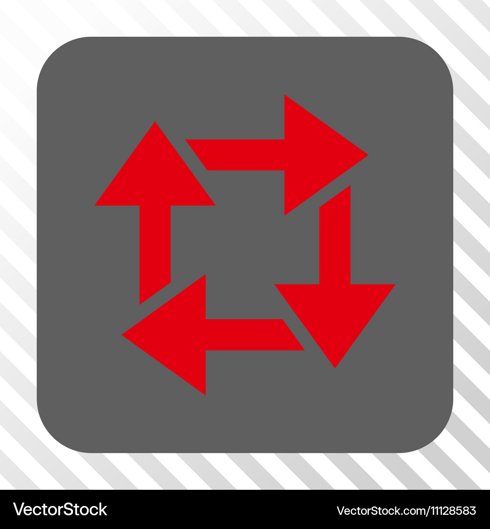 Recycle rounded square button Royalty Free Vector Image