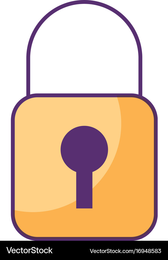 Safe padlock isolated icon Royalty Free Vector Image