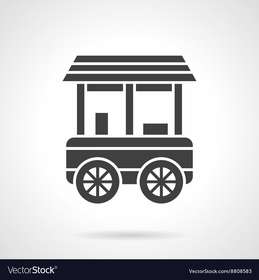 Shop trailer glyph style icon