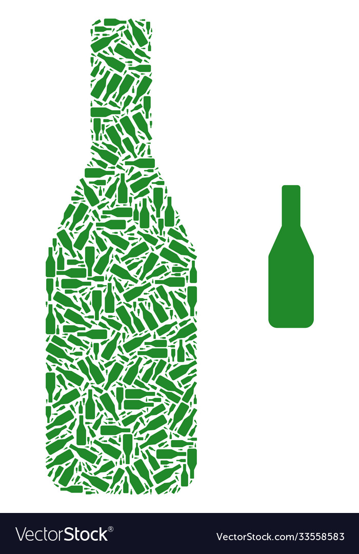 Wine bottle recursion mosaic self items
