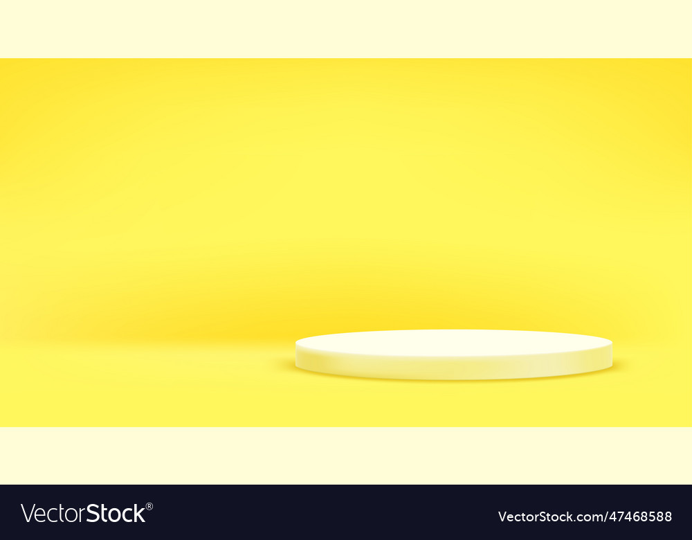 Bright yellow interior with white Royalty Free Vector Image