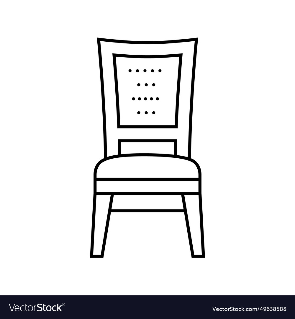 Chair leather line icon