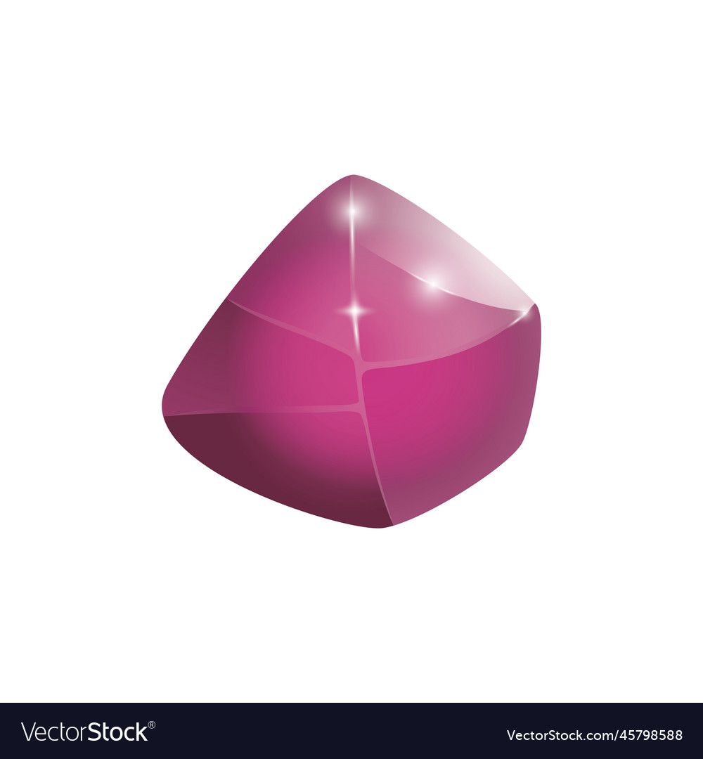 Crystal and natural mineral cartoon magic vector image Crystal and natural mineral cartoon magic