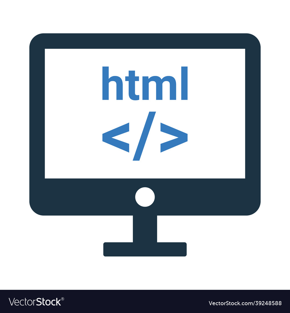 Development html icon simple editable design