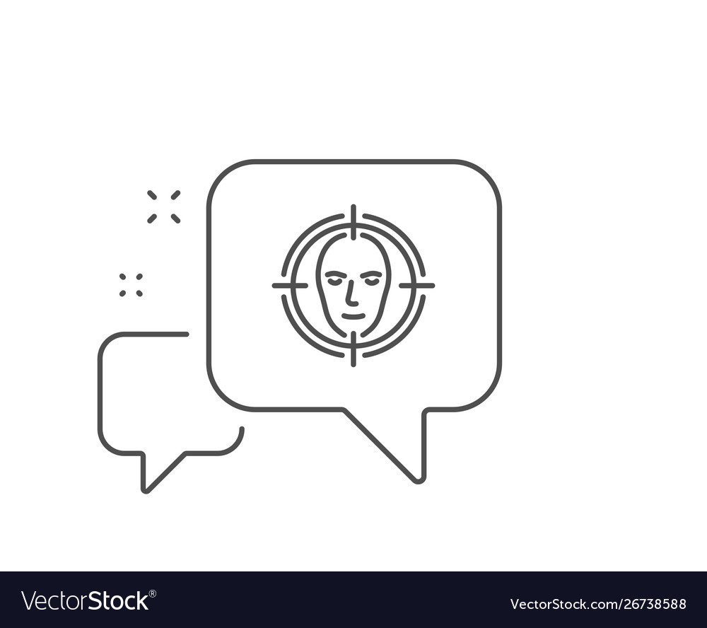 Face detect target line icon head recognition