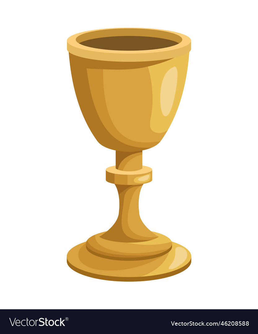 Golden chalice cup Royalty Free Vector Image - VectorStock