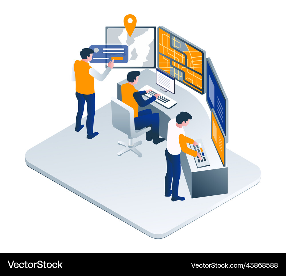 GPS Location Tracking Royalty Free Vector Image