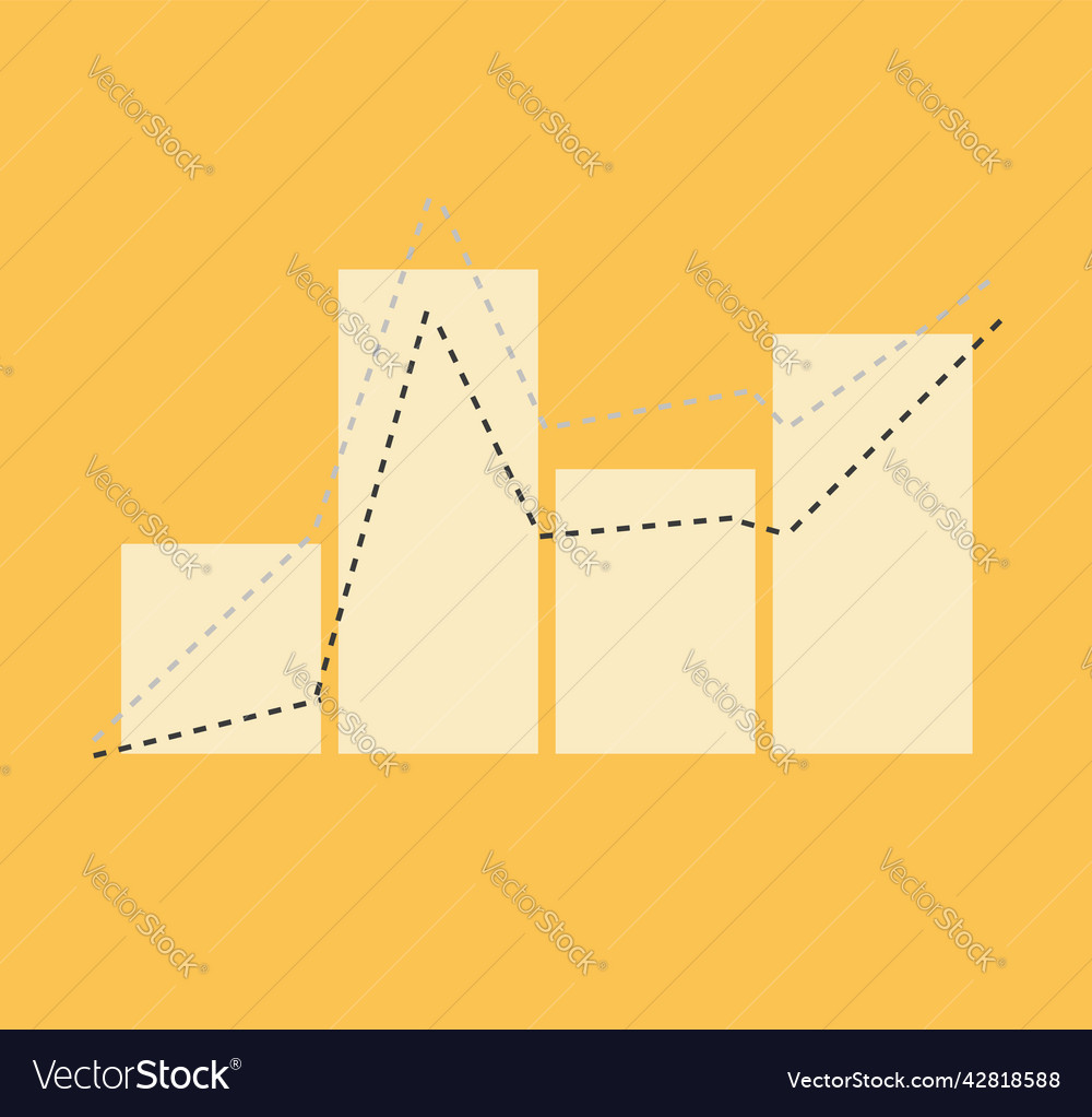 Graphical statistics analytics data growth element vector image Graphical statistics analytics data growth element