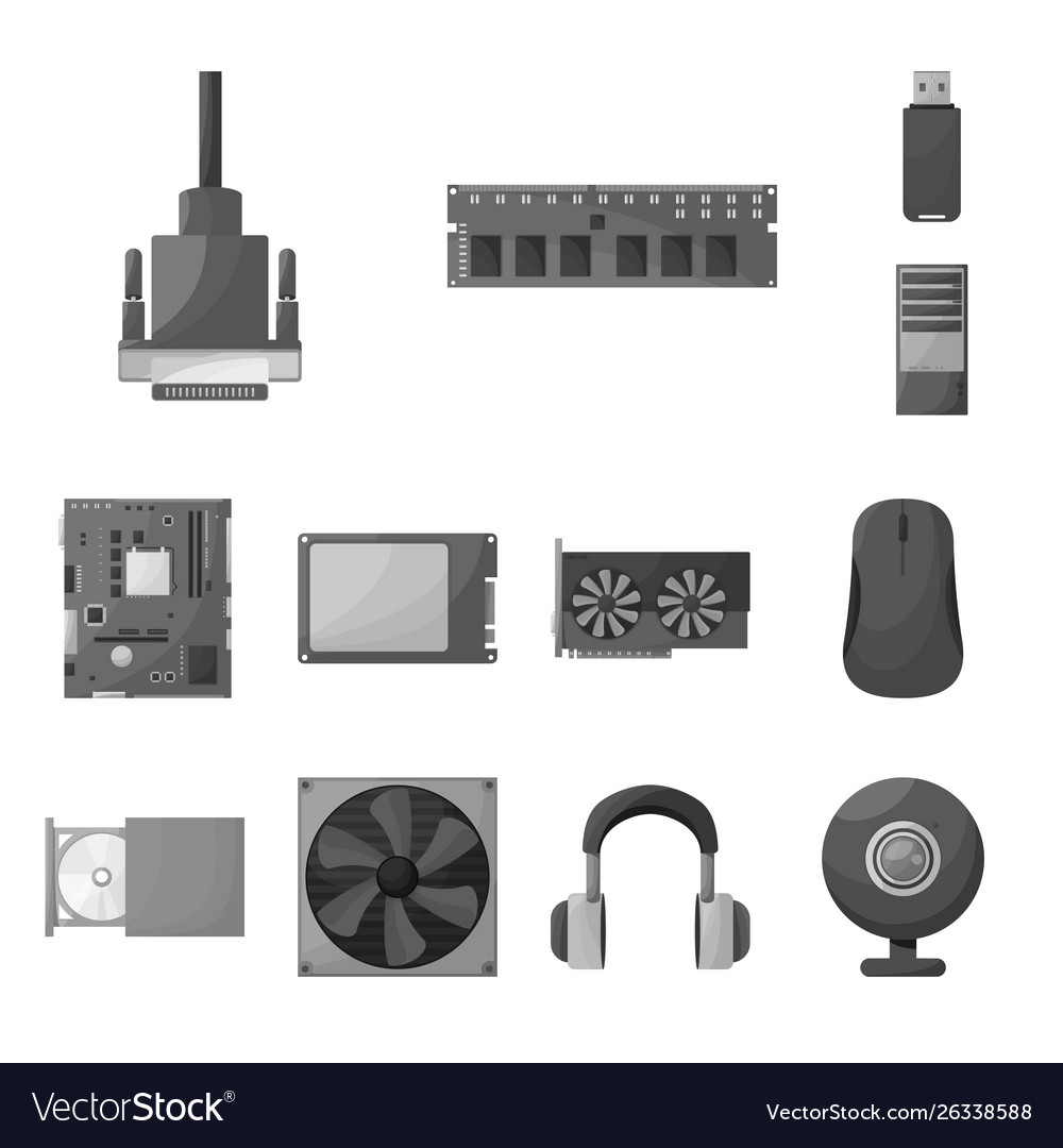 Isolated object desktop and technology icon vector image Isolated object desktop and technology icon