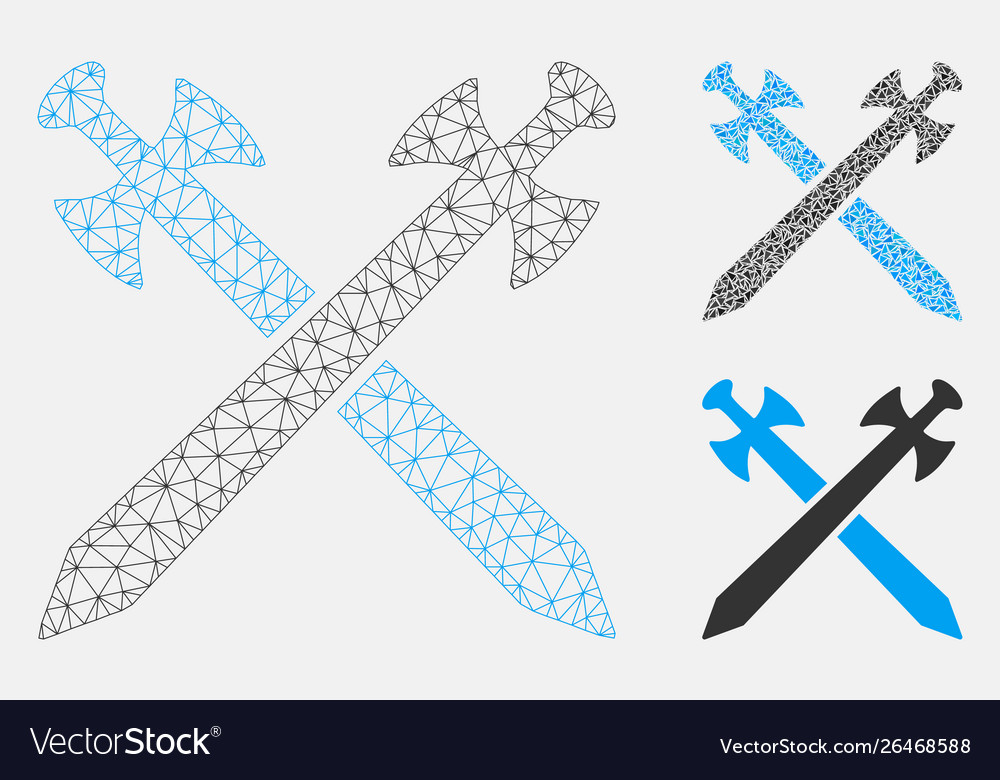 Mittelalterliche Schwerter Maschendraht Rahmen Modell