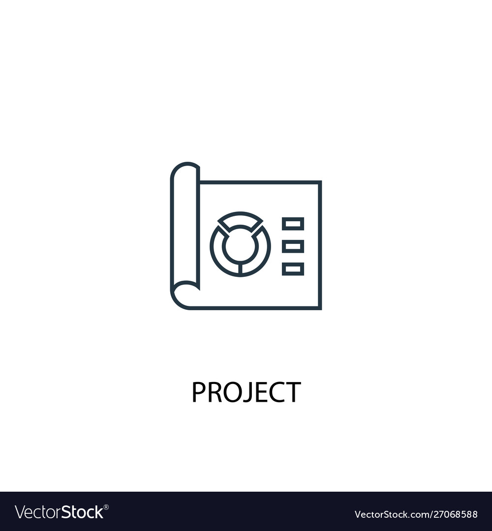Project concept line icon simple element