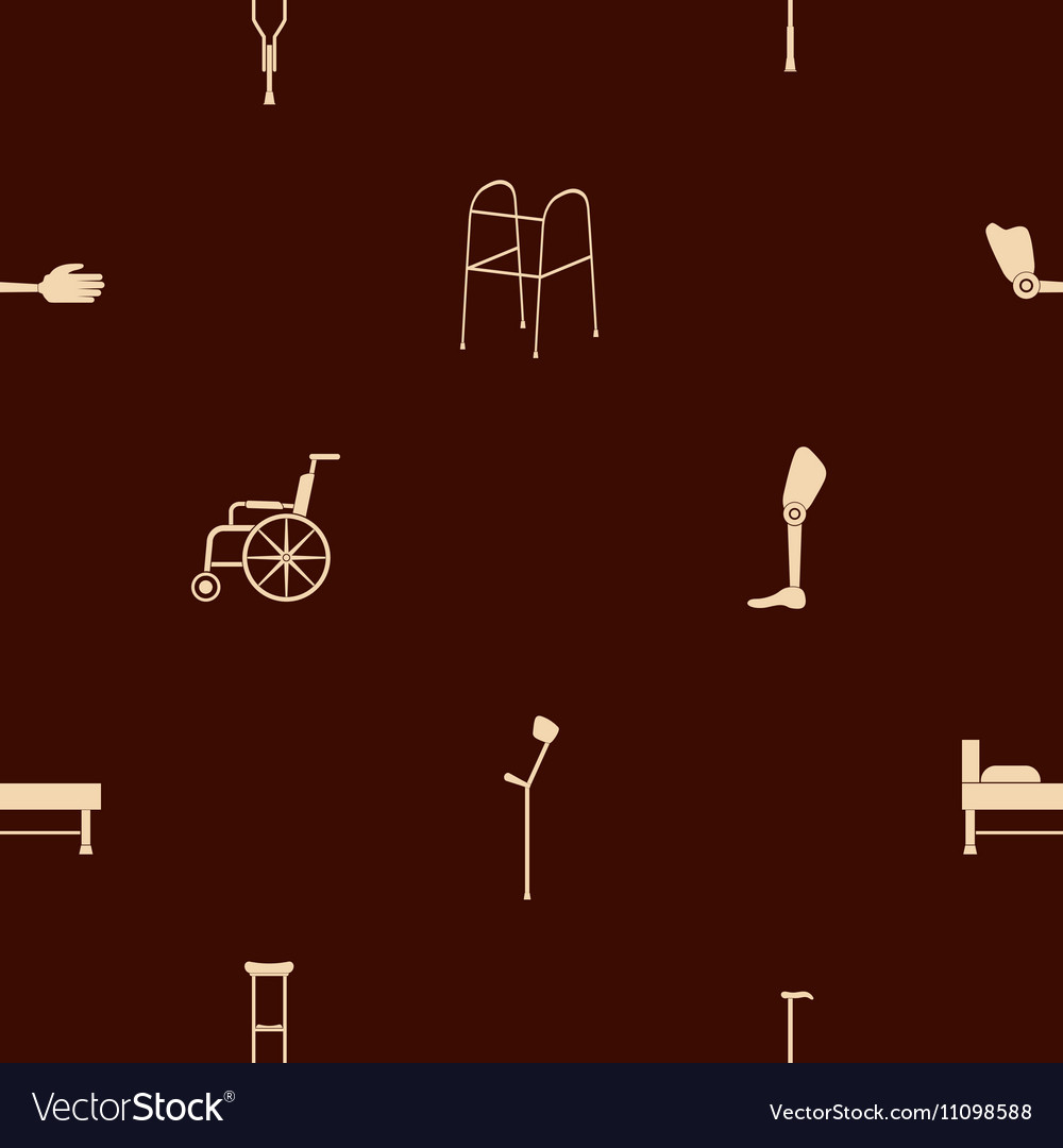 Seamless pattern with disabled icons