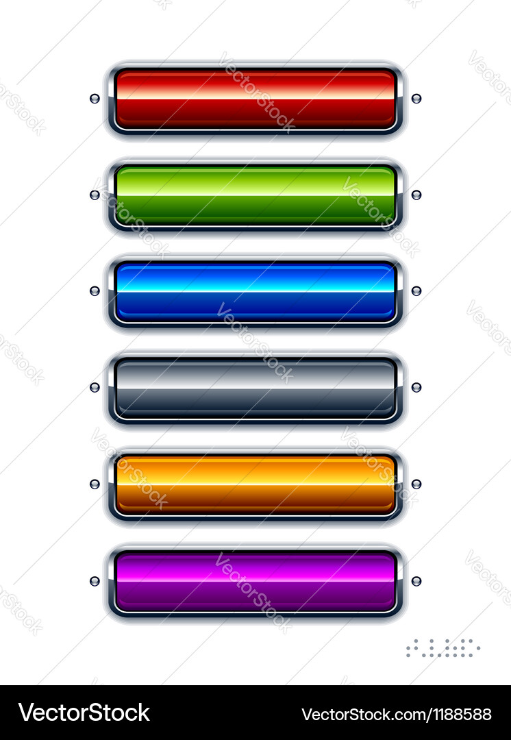 Set of glossy buttons Royalty Free Vector Image