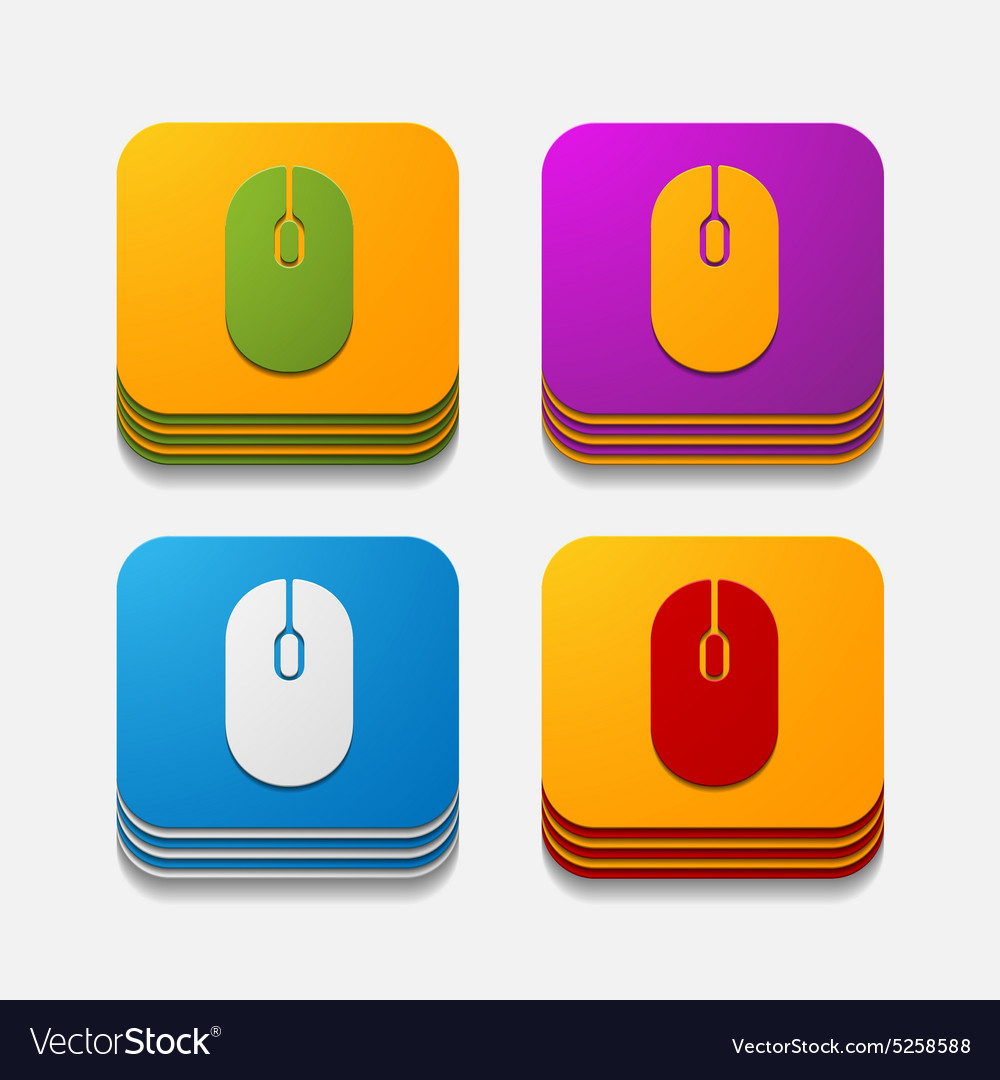 Square button mouse
