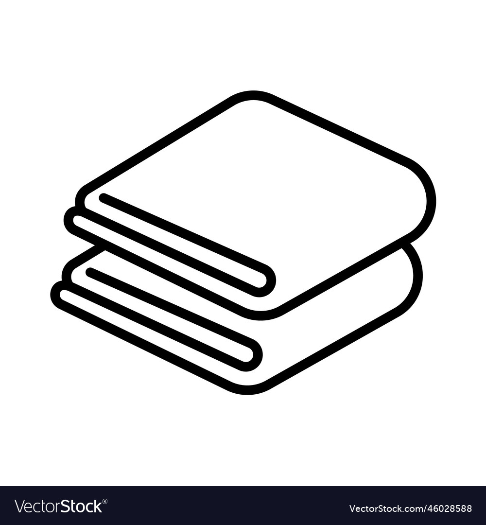 Stacked towels icon or fluffy towels Royalty Free Vector
