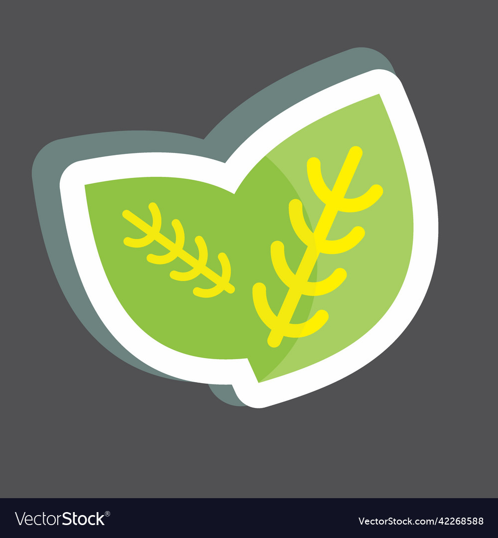 Sticker spearmint suitable for fruits vector image Sticker spearmint suitable for fruits
