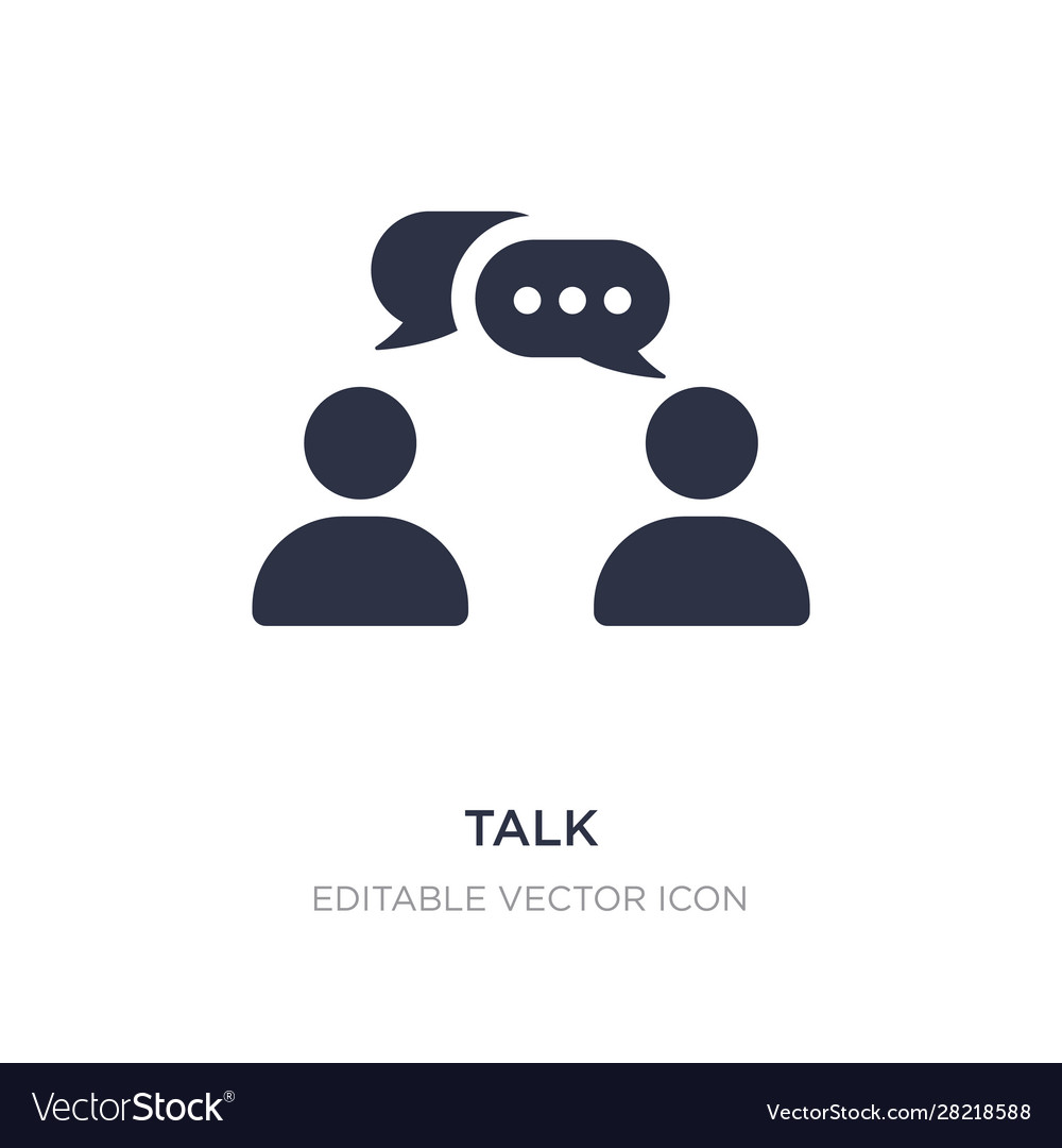 Talk icon on white background simple element from vector image Talk icon on white background simple element from