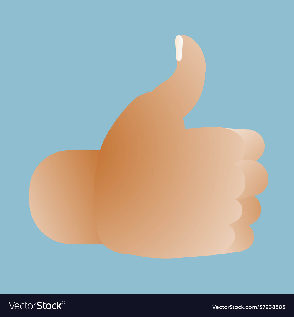 Thumbs up like sign icon gestures human