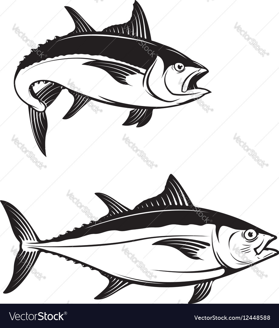 Download Tuna fish icons Royalty Free Vector Image - VectorStock