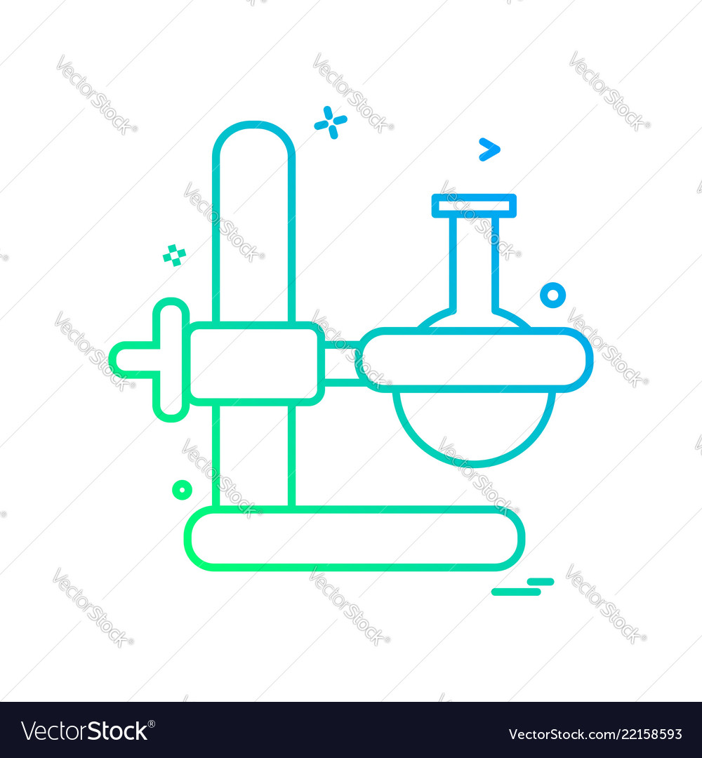 Beaker experiment flask icon design vector image Beaker experiment flask icon design