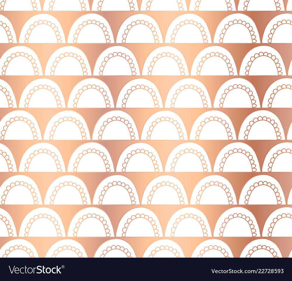 Kupferfolie doodle arcs abstraktes Muster