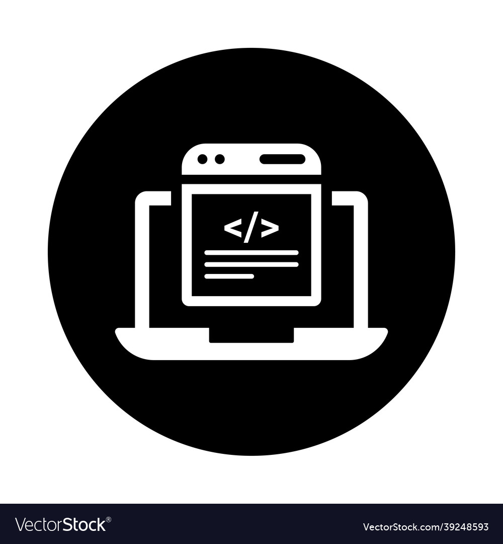 Development html webpage icon black graphics
