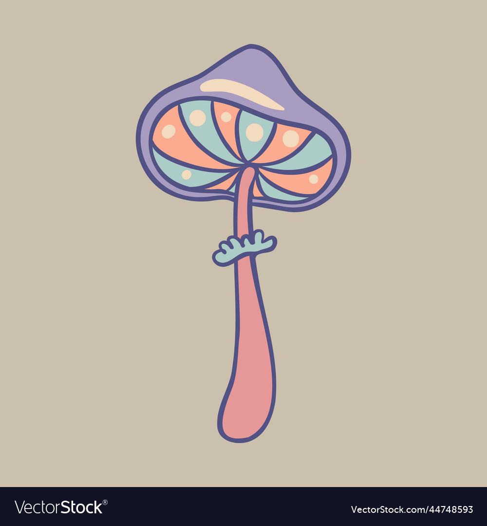 Magic Mushroom Psychedelic Hallucination Vector Image