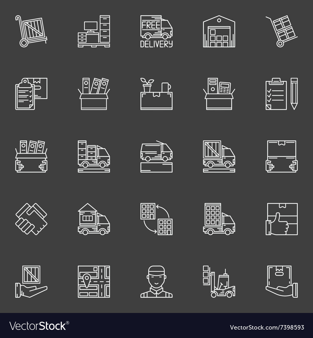 Moving Service Line Icons