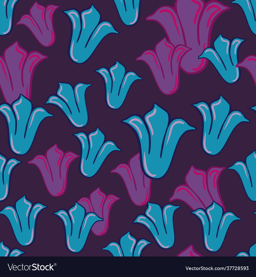 Nature botanic seamless pattern with purple Vector Image Nature botanic seamless pattern with purple