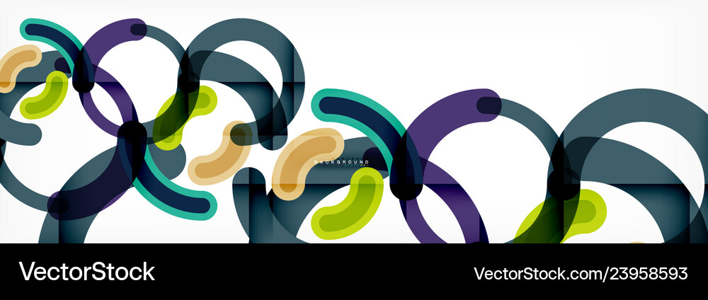 Outlined stroke circles composition Royalty Free Vector