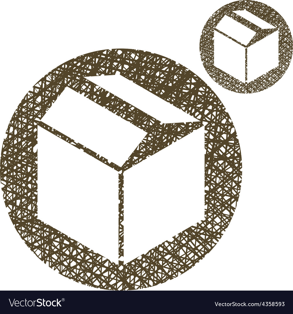 Packaging box simple single color icon isolated