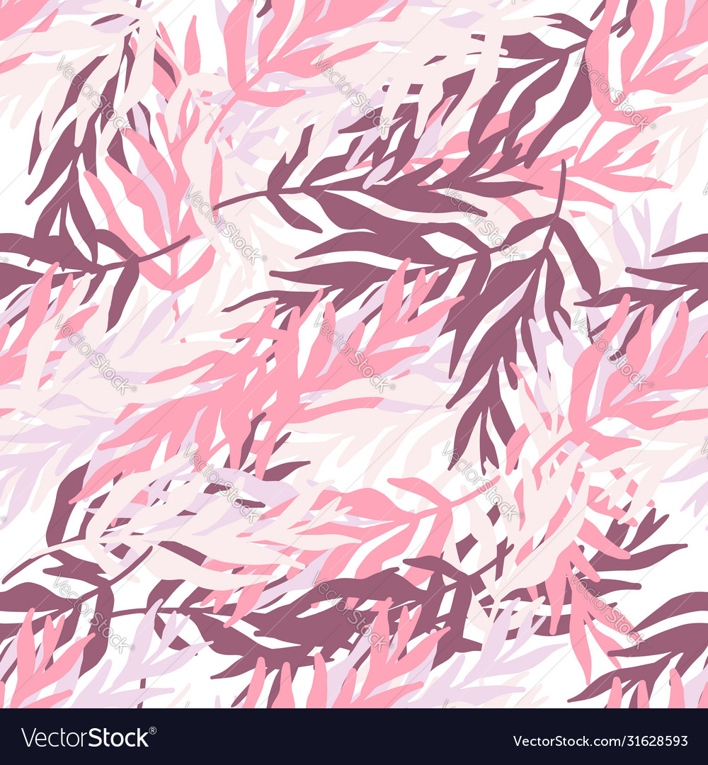 Pink Tropical Palm Leaves By Simple Luxe  Palm leaf wallpaper Leaf  wallpaper Leaves illustration