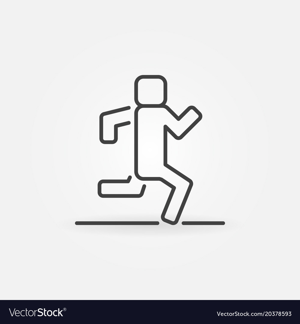 Running outline icon