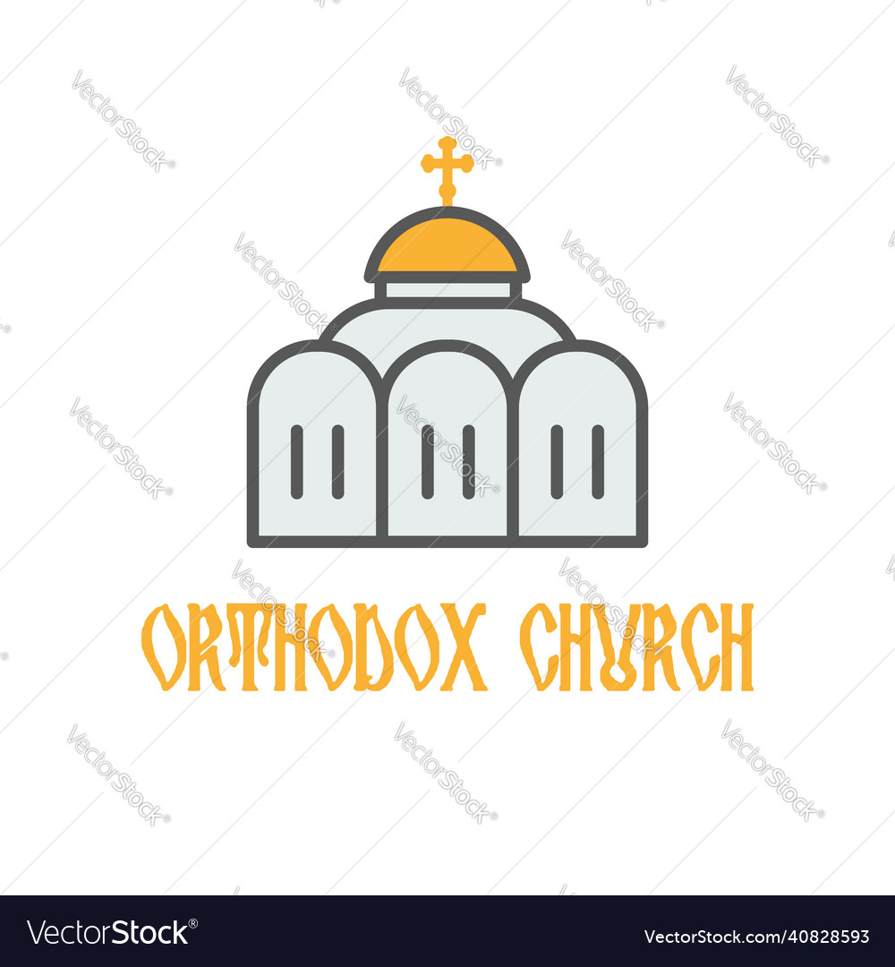 Russisch orthodox Kirche Kuppel Tempel Linie Symbol