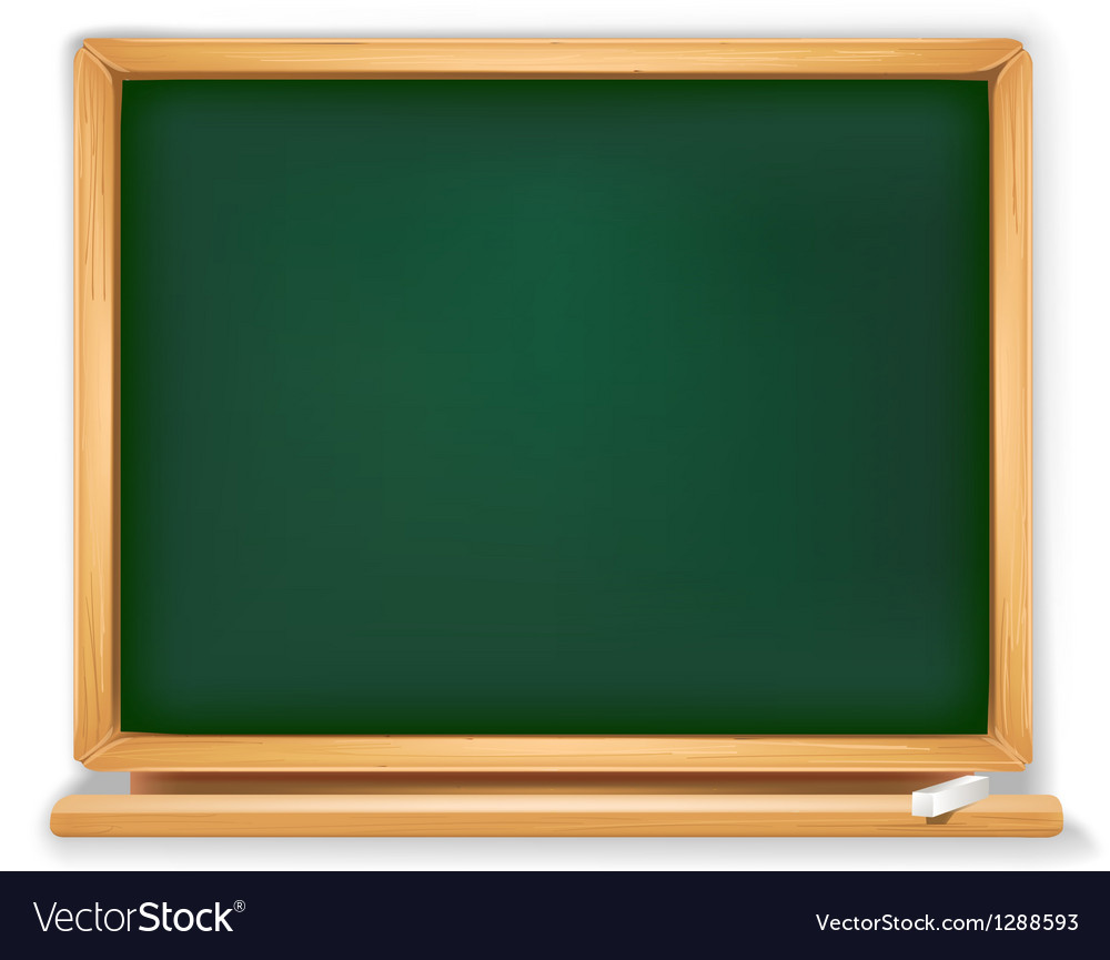 School board with piece of chalk Royalty Free Vector Image