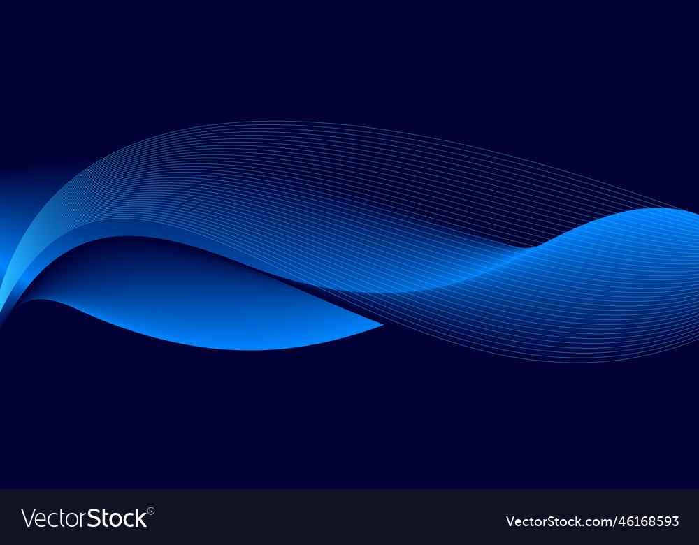 Smooth flow of wavy shape with gradient abstract vector image Smooth flow of wavy shape with gradient abstract