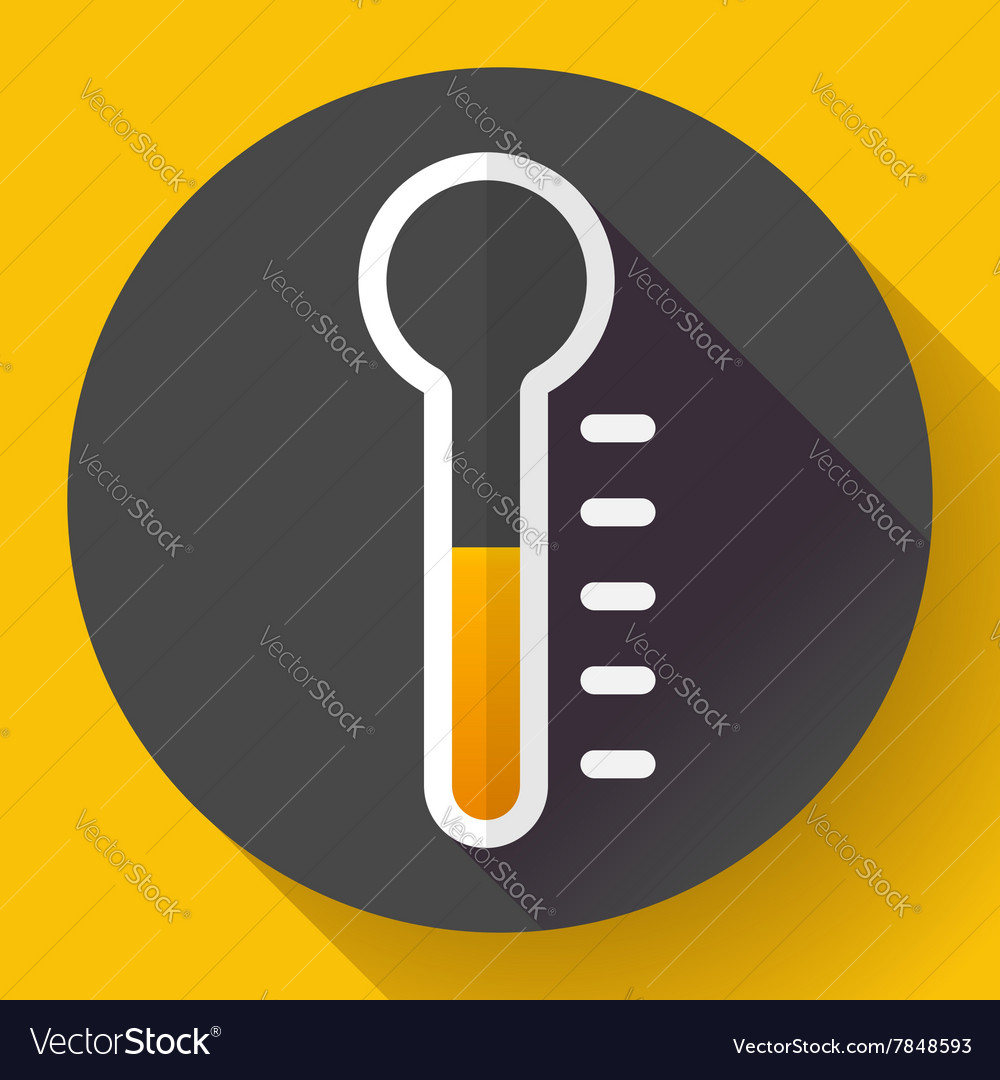 Thermometer Icon Temperatursymbol flach
