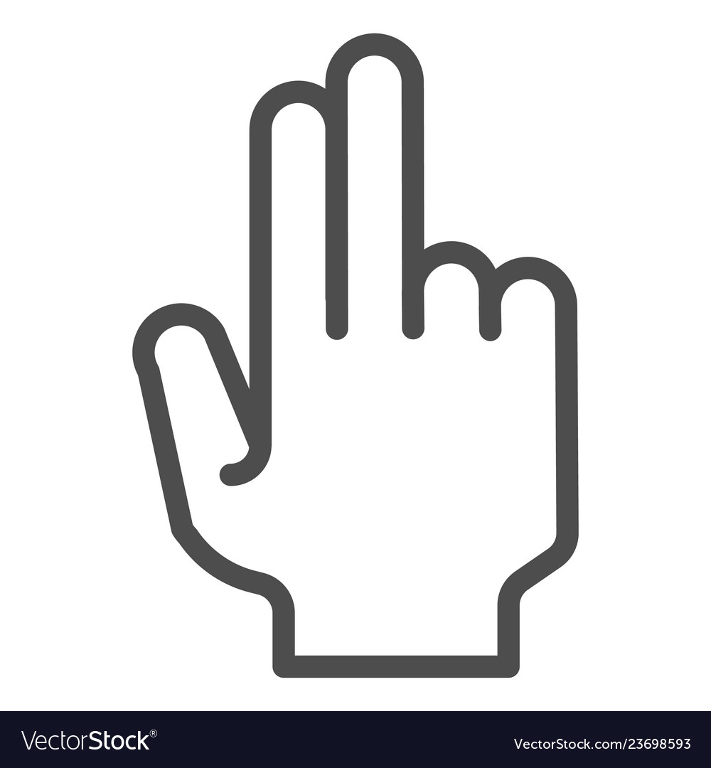 Three fingers line icon arm gesture