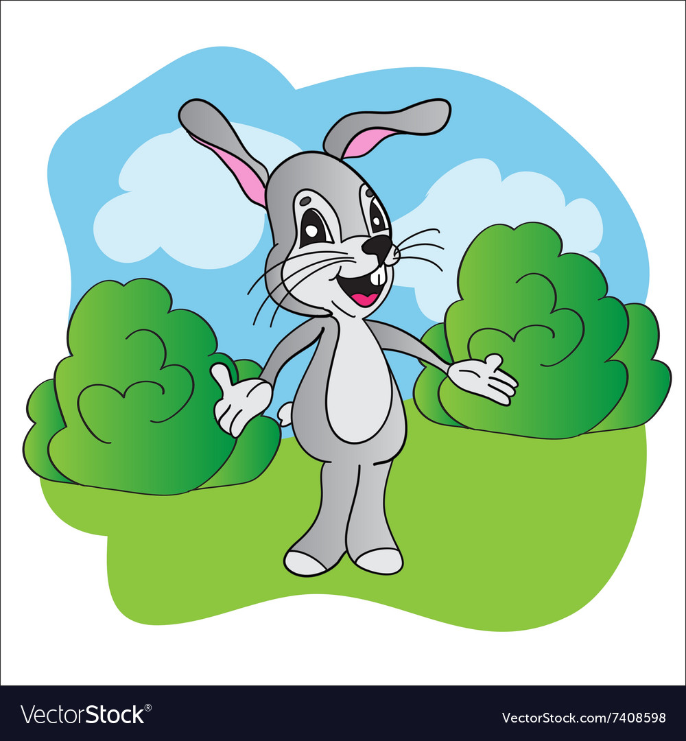 Cartoon cute hare