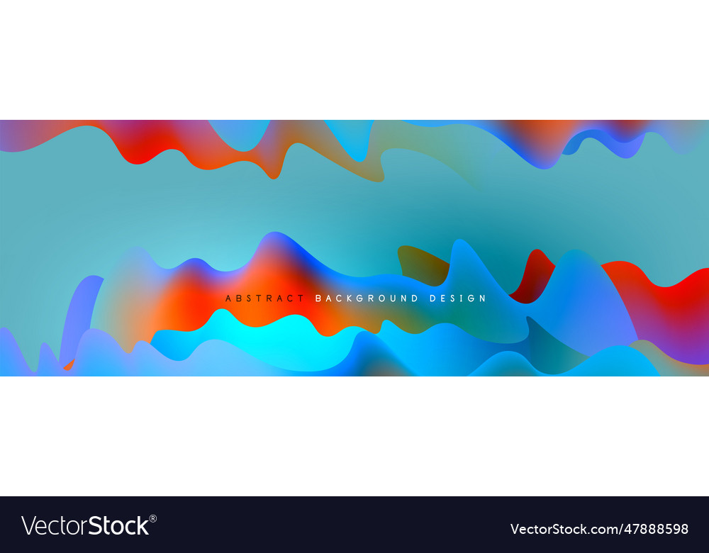 Dynamic liquid waves abstract background