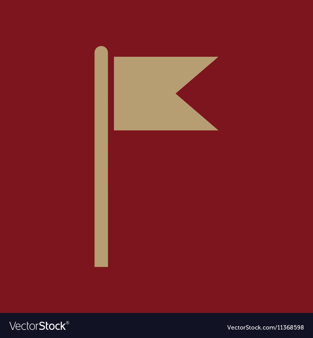 Flag icon mark and navigation symbol flat