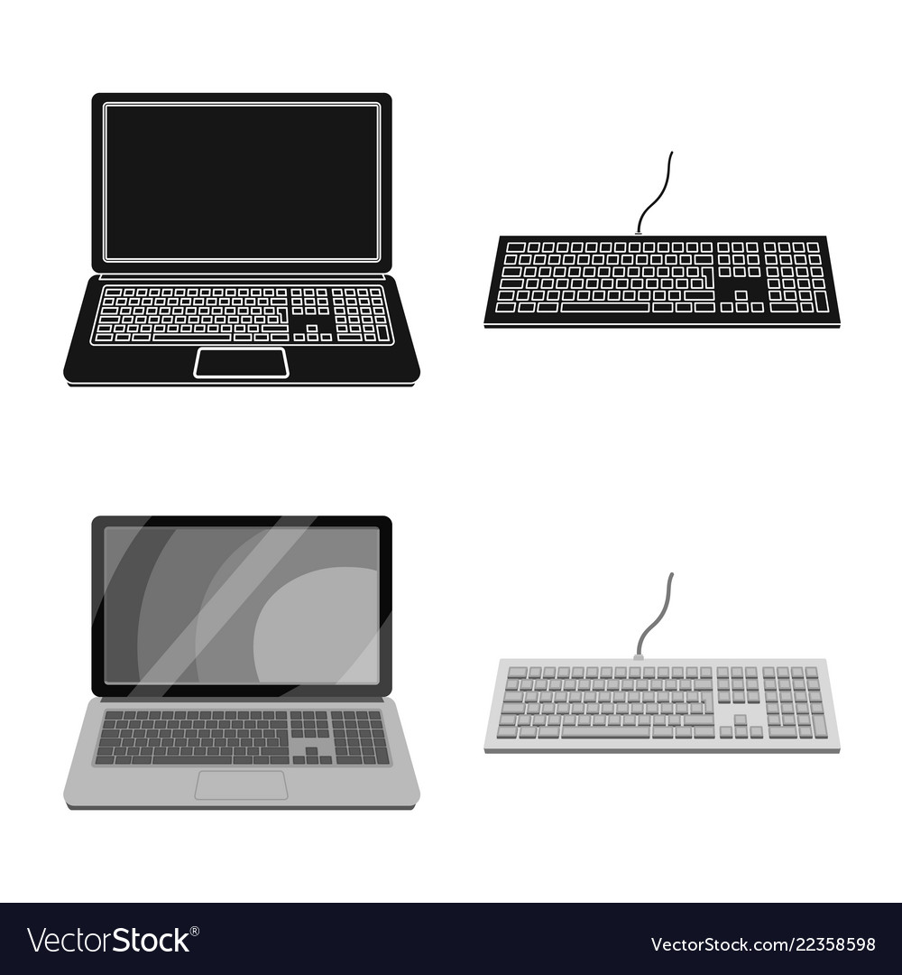 Isolated object of laptop and device symbol