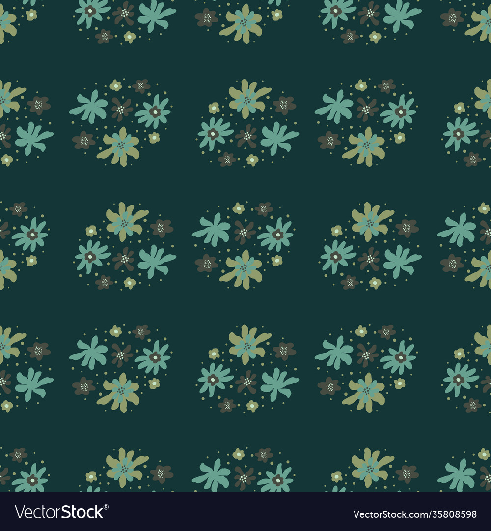 Nature seamless abstract botanic pattern vector image Nature seamless abstract botanic pattern