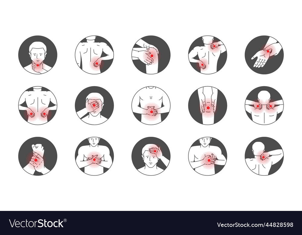 Pain and injury on different body parts