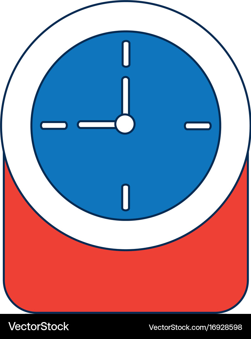 Round clock time hour decoration element Vector Image