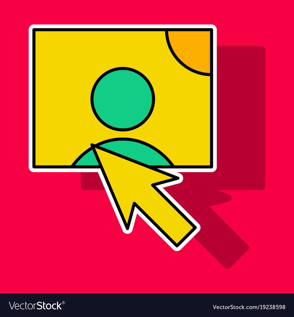 Sticker web design elements picture mouse arrow