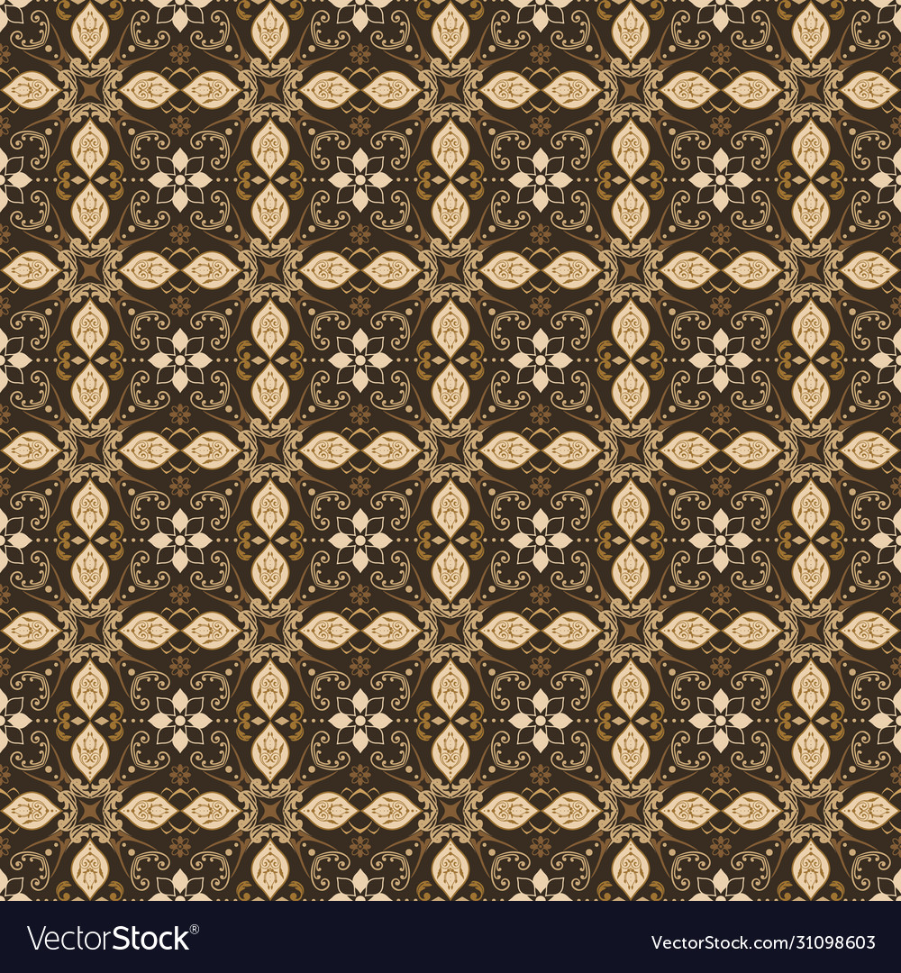 Abstract pattern on traditional java batik vector image Abstract pattern on traditional java batik