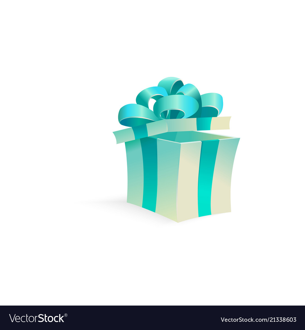 Cartoon open present gift box ribbon bow Vector Image Cartoon open present gift box ribbon bow Vector Image
