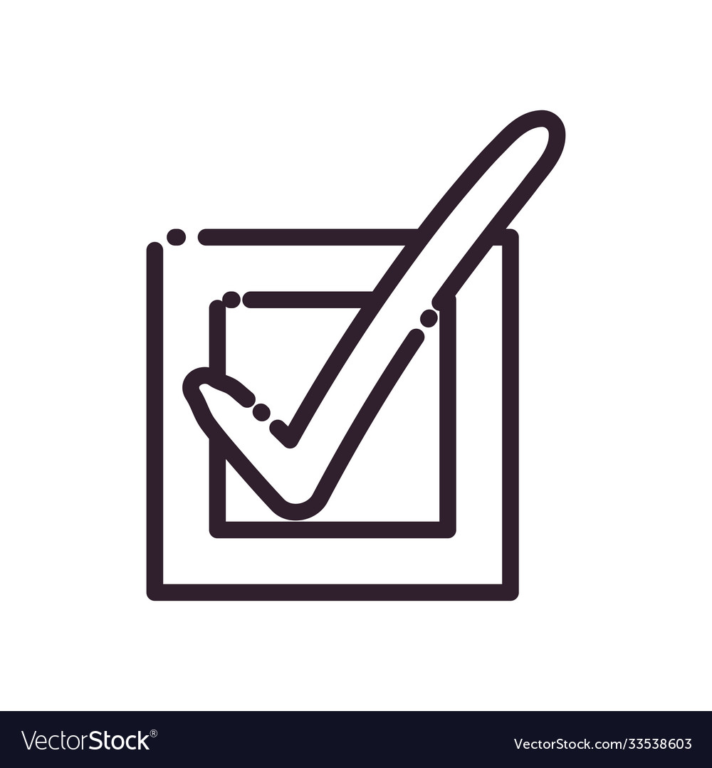 Check mark line style icon design
